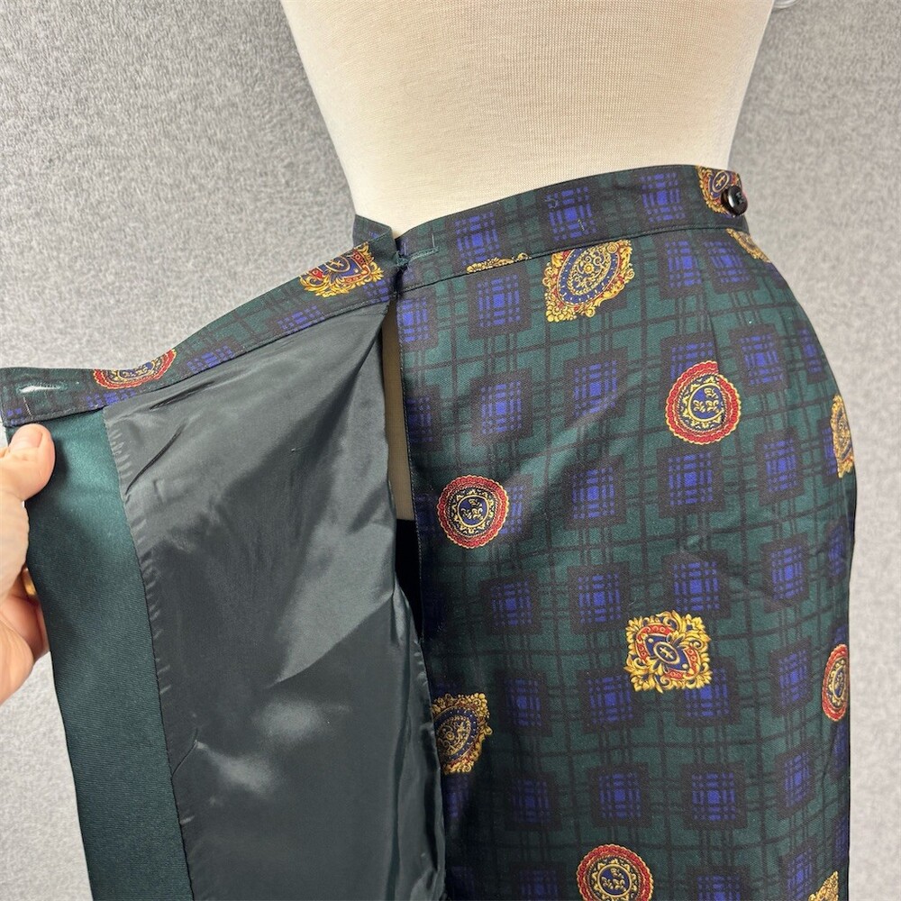 Vintage Talbots Silk Medallion Pencil Skirt Womens Size 6 Petite - Picture 6 of 13